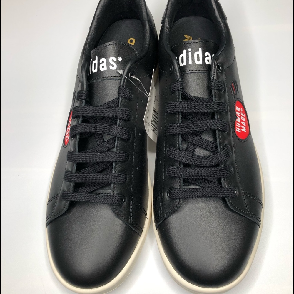 Stan Smith Shoes Size 9.5 Human Made Black & Red Color Adidas Original Sneakers